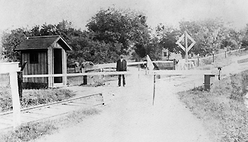 Fort Ferry Railroad Crossing Weldon Fort gate guard